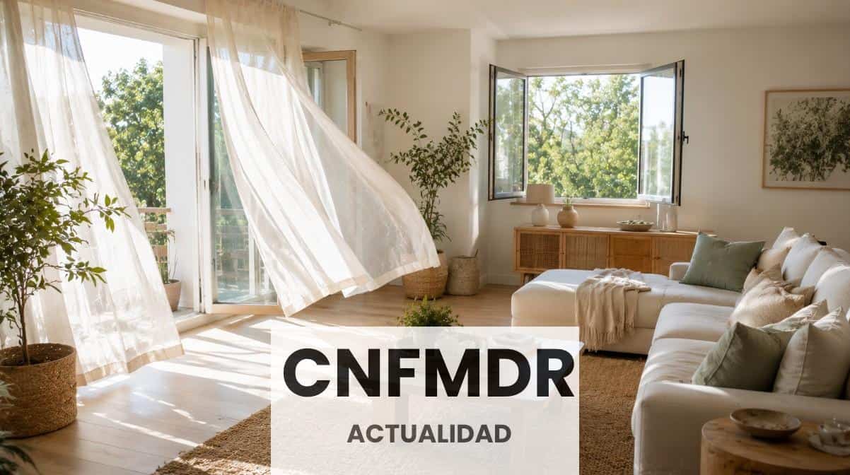 Salón ventilado para mejorar la calidad del aire en casa
